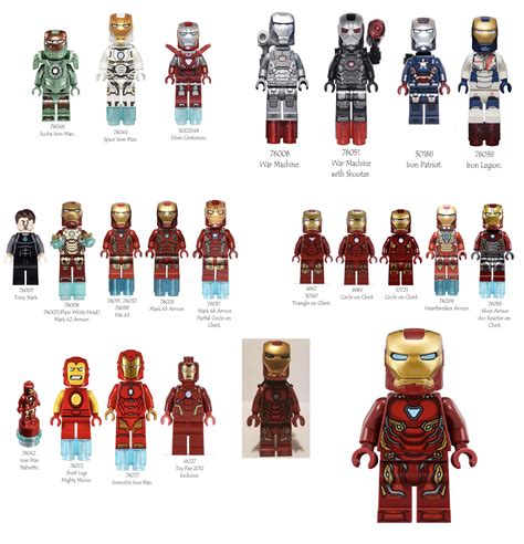 all lego iron man figures|all iron man lego minifigures.